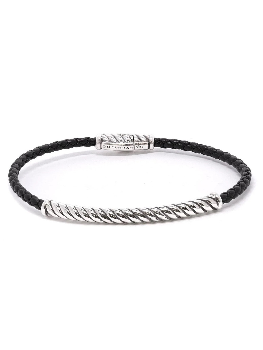 David Yurman Chevron Woven Leather Bracelet